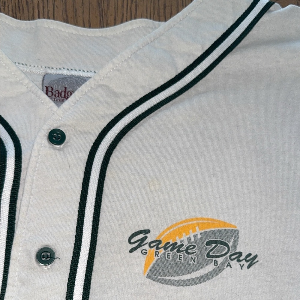 Vintage 90’s Badger Sport “Game Day Green Bay” Jersey Tee – Made in USA Large